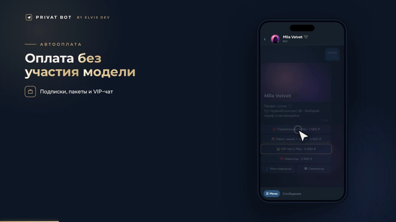 Оплата без участия модели